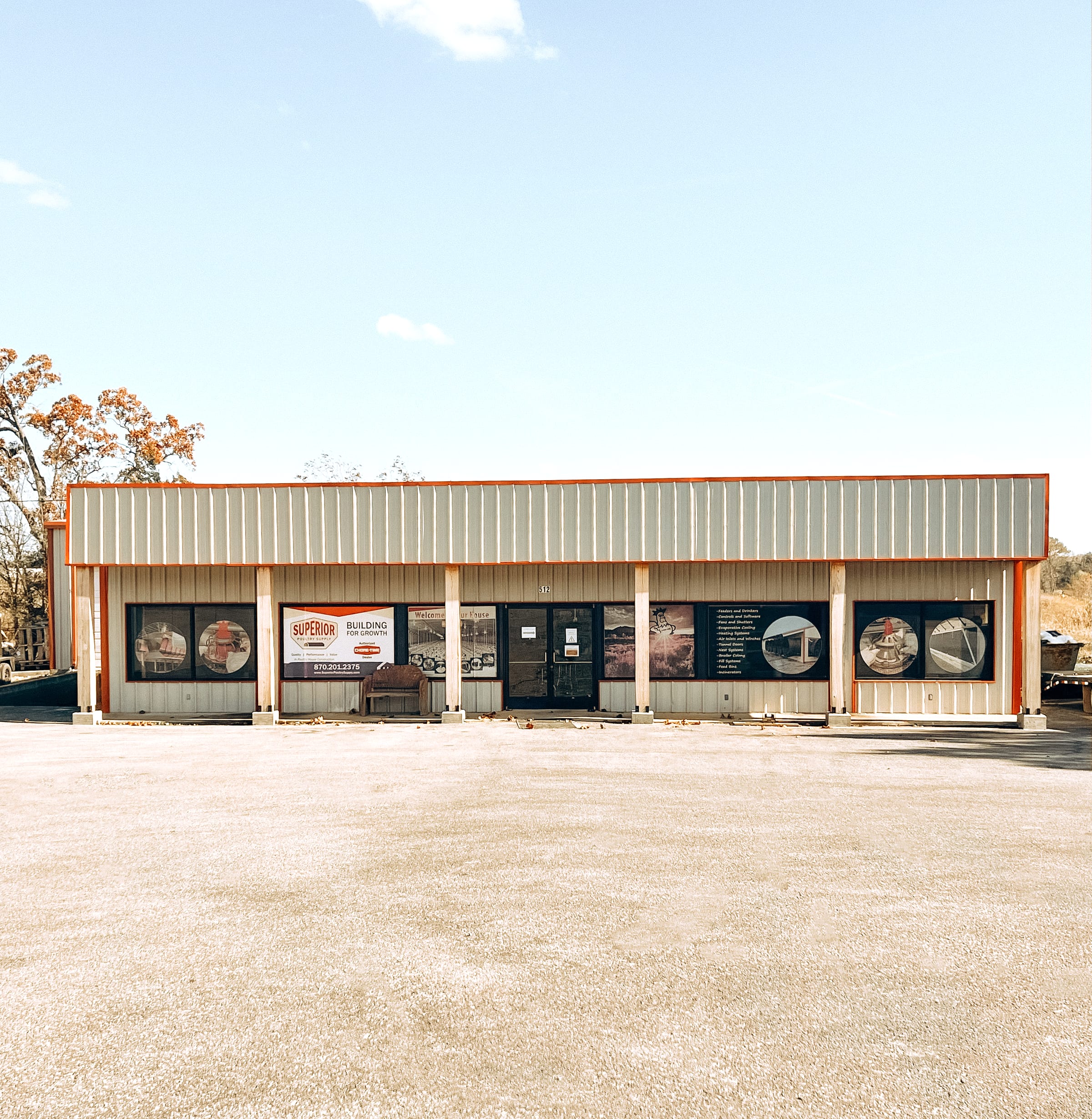 Superior Poultry Supply storefront on South Main Street in Cave City